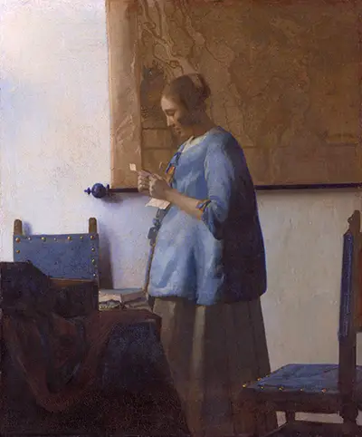 Woman in Blue Reading a Letter Vermeer